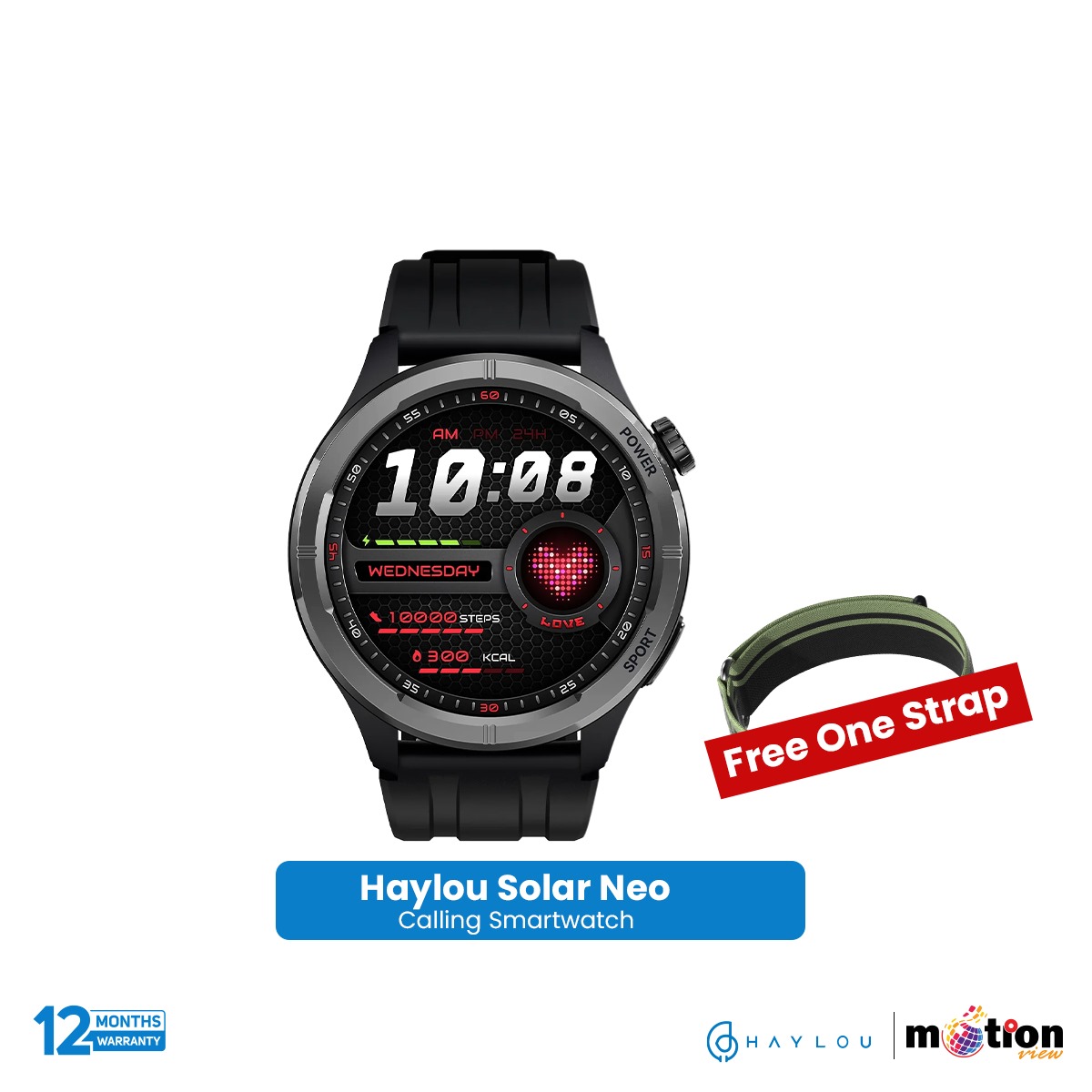 Picture of Haylou Solar Neo 1.53" Bluetooth Calling Smart Watch (Double Strap)