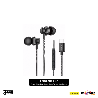Picture of FONENG T67 Type-C In-Ear Heavy Bass Wired Earphone