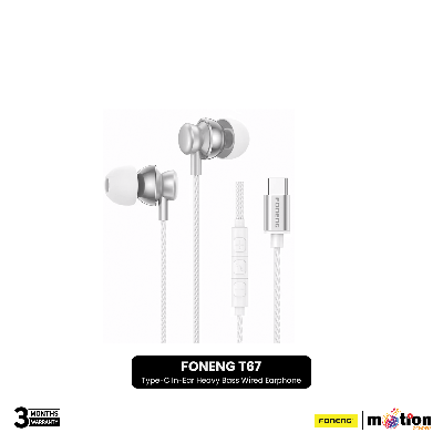 Picture of FONENG T67 Type-C In-Ear Heavy Bass Wired Earphone