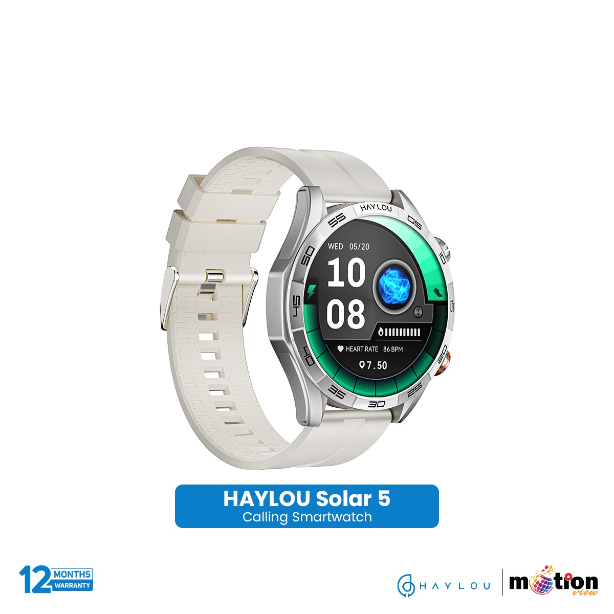 Picture of Haylou Solar 5 1.58" AMOLED Display Bluetooth Calling Smart Watch (Silicon Strap)