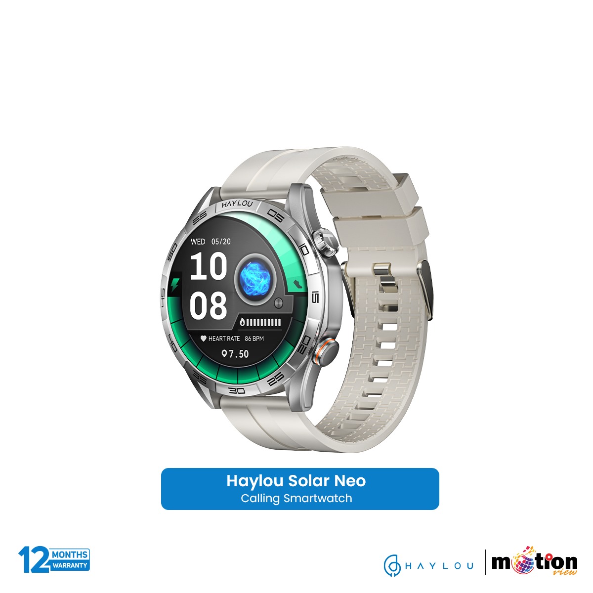 Picture of Haylou Solar Neo 1.53" Bluetooth Calling Smart Watch Silicone Strap (Single Strap)