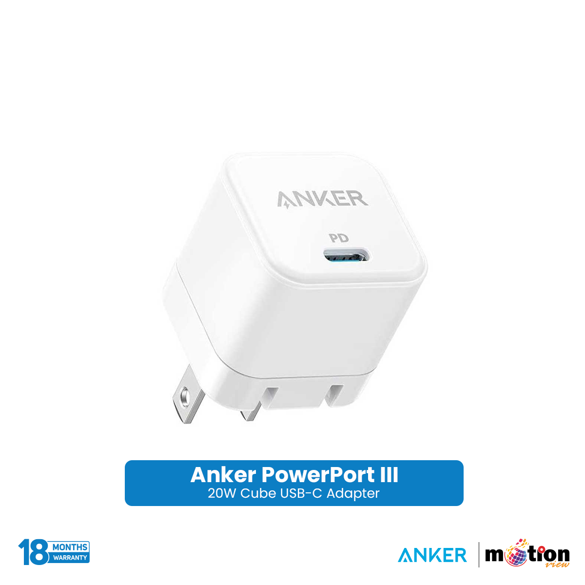 Picture of Anker PowerPort III 20W Cube USB-C Adapter
