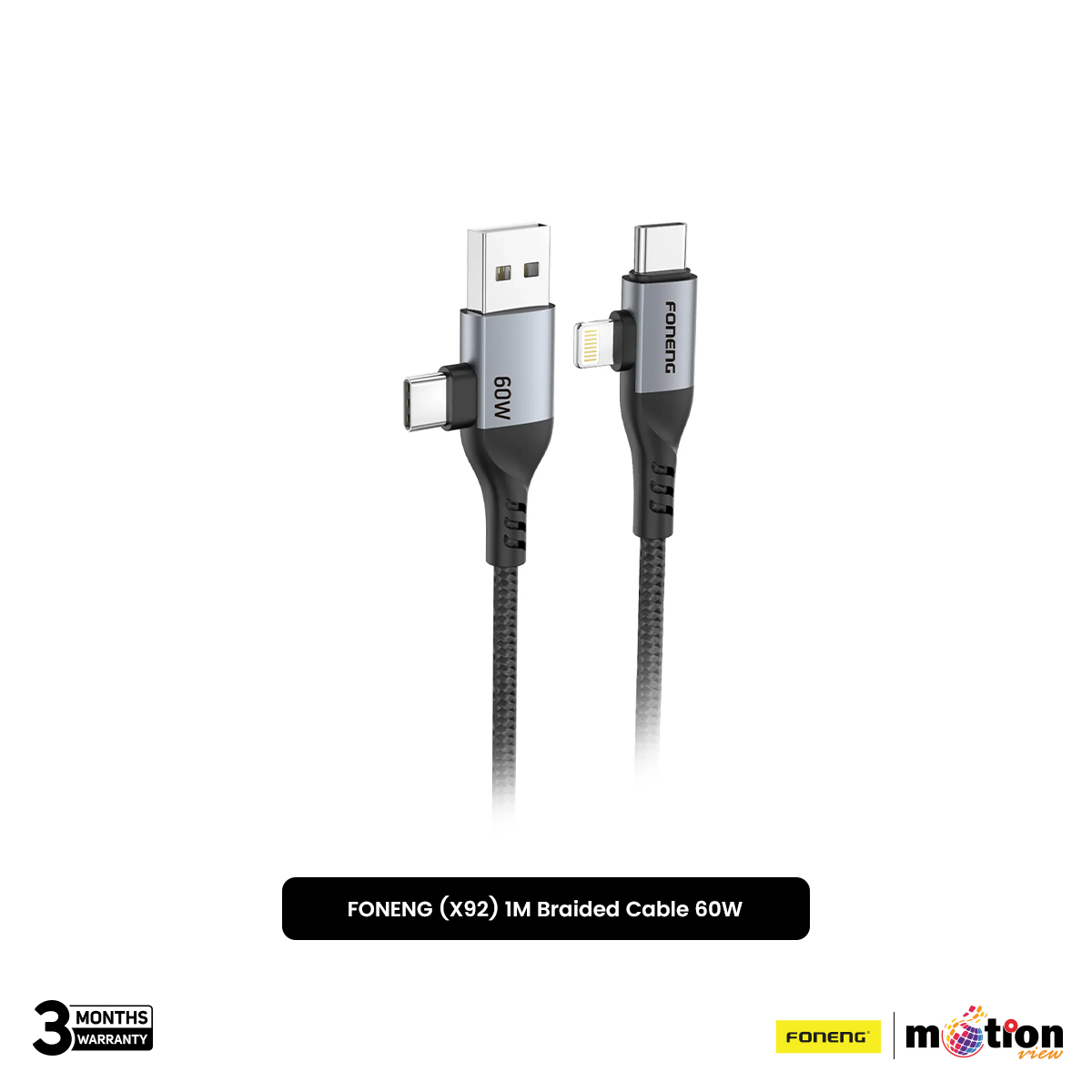 Picture of FONENG (X92) 60W Braided Fast Charging 4-in-1 Cable