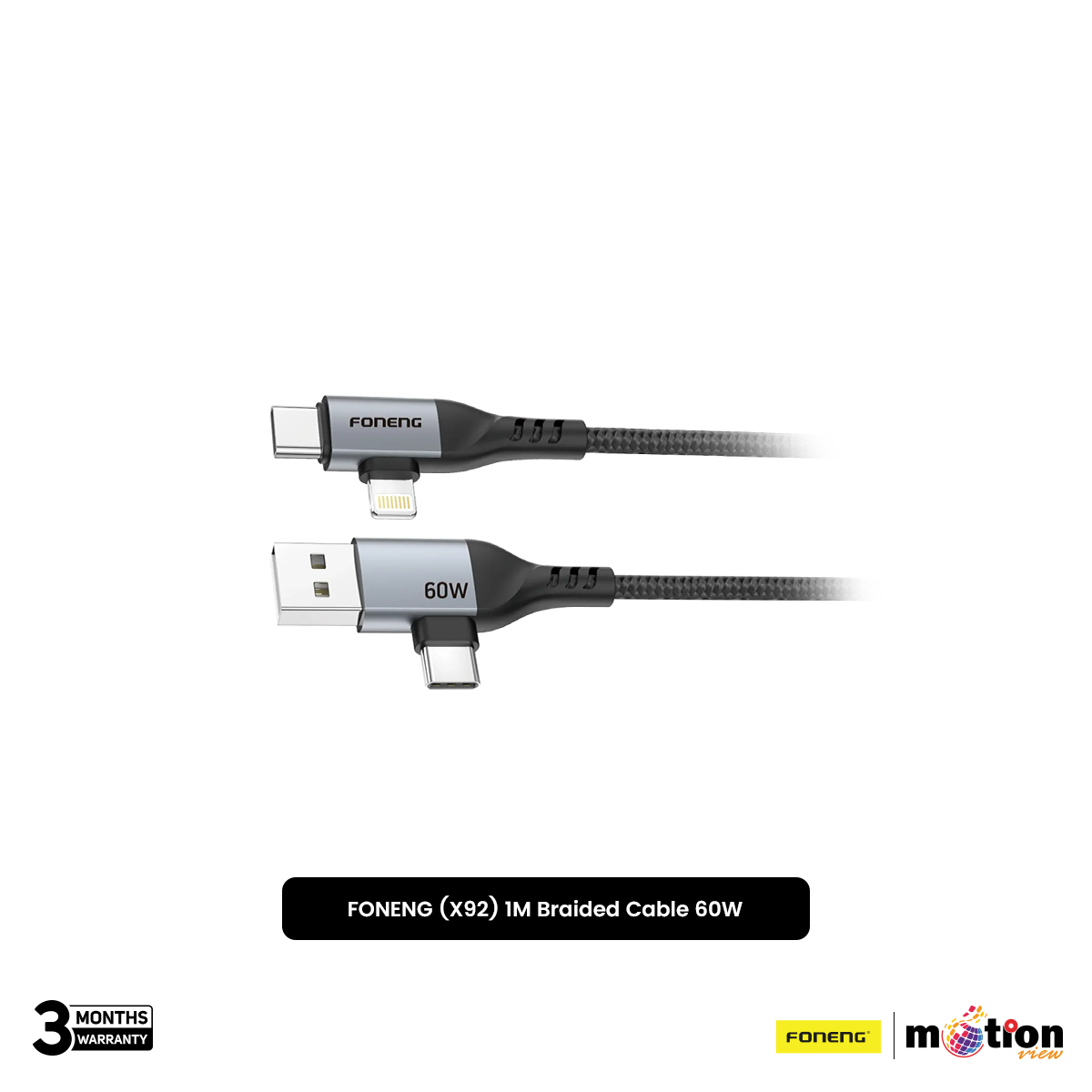 Picture of FONENG (X92) 60W Braided Fast Charging 4-in-1 Cable
