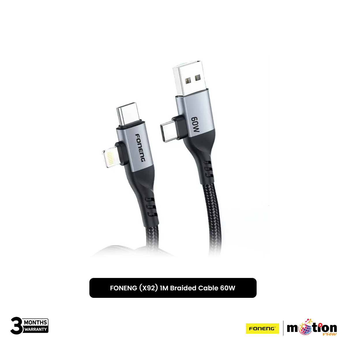 Picture of FONENG (X92) 60W Braided Fast Charging 4-in-1 Cable