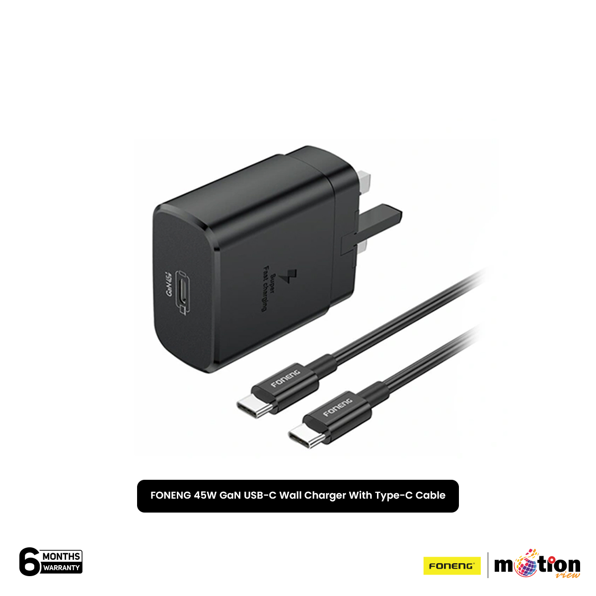 Picture of FONENG 45W GaN USB-C Wall Charger With Type-C Cable (UK34)