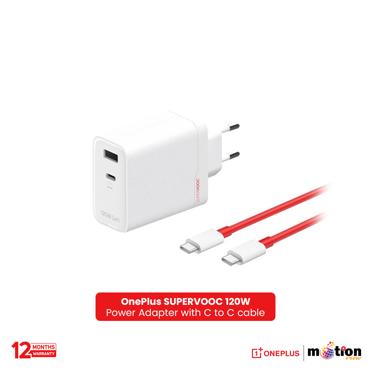 Picture of OnePlus SUPERVOOC 120W Dual Ports Power Adapter with C to Ccable
