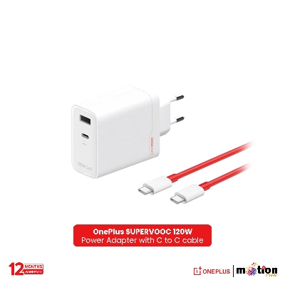 Picture of OnePlus SUPERVOOC 120W Dual Ports Power Adapter with C to Ccable