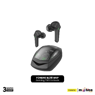Picture of FONENG BL118 MVP Gaming TWS Earbuds with Stereo Sound Music- Black