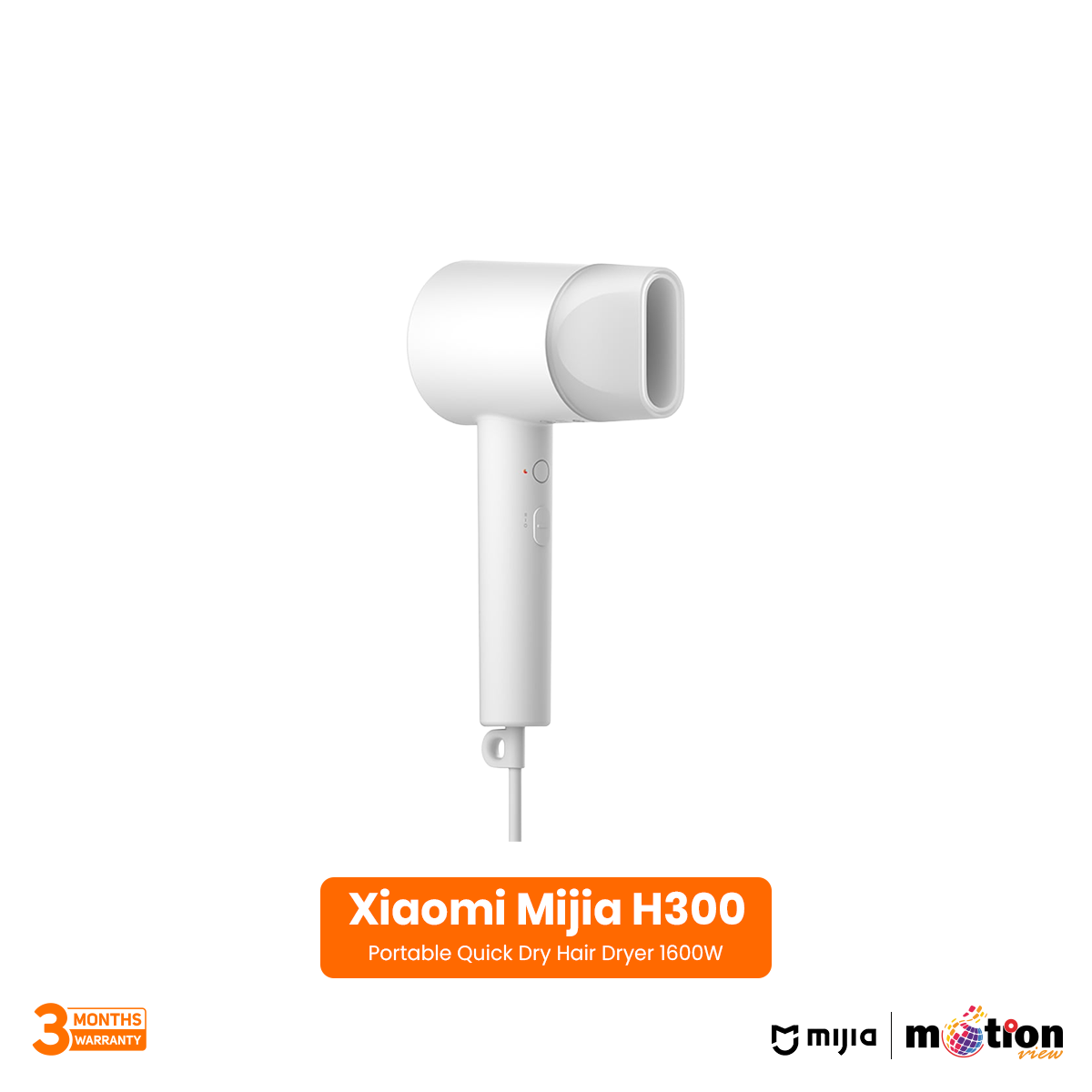 Picture of Xiaomi Mijia H300 Portable Quick Dry Hair Dryer 1600W- White