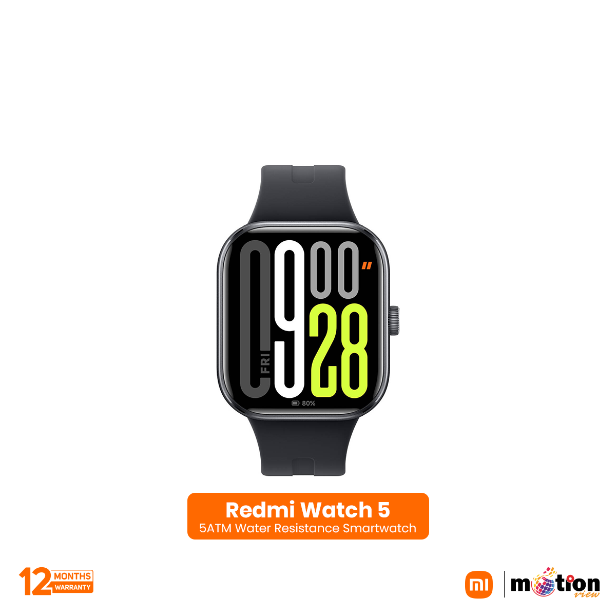 Picture of Redmi Watch 5 2.07inch AMOLED With 5ATM Water Resistance Smart Watch- Black