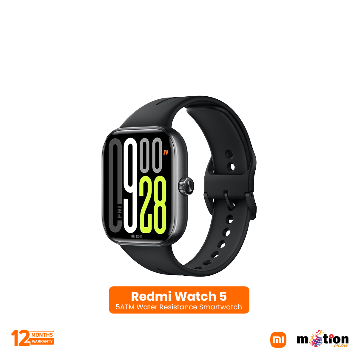 Picture of Redmi Watch 5 2.07inch AMOLED With 5ATM Water Resistance Smart Watch- Black