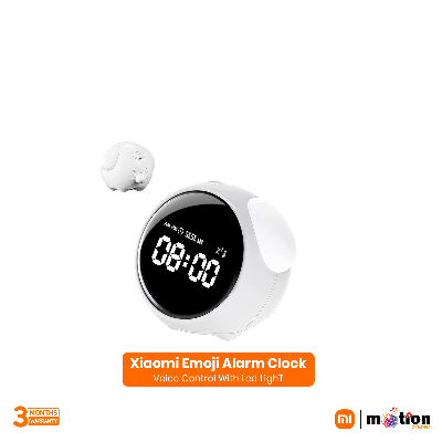 Picture of Xiaomi Emoji Pixel Voice Control Multifunction Alarm Clock With Led Light- White