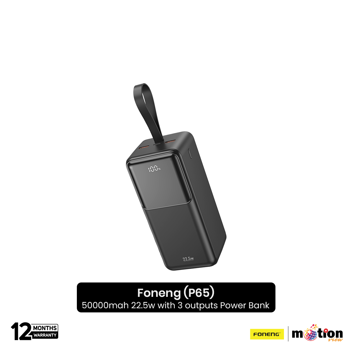 Picture of Foneng (P65) 50000mah 22.5w with 3 outputs Power Bank