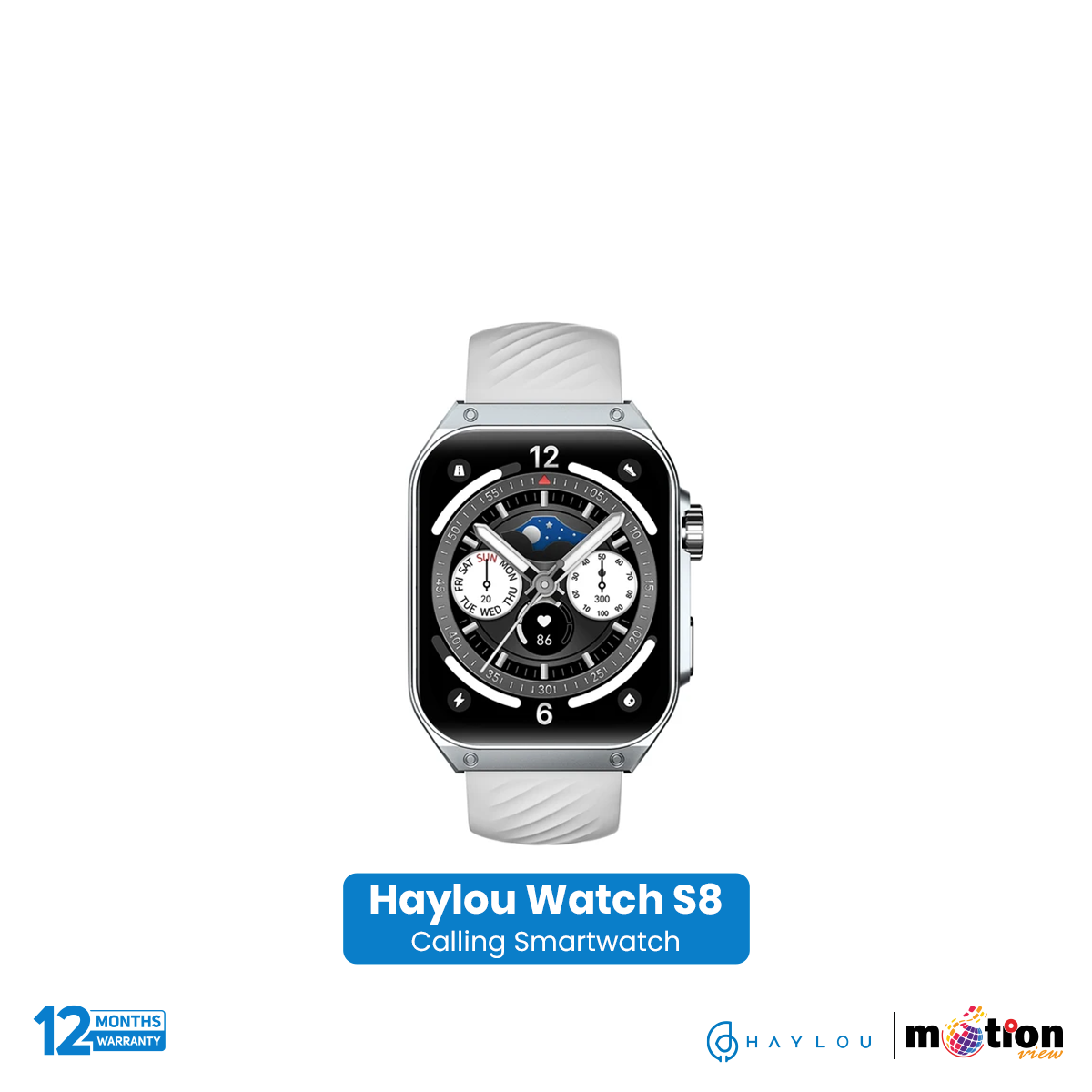 Picture of HAYLOU S8 1.96inch AMOLED Curved Screen With AI Voice Assistant Smart Watch