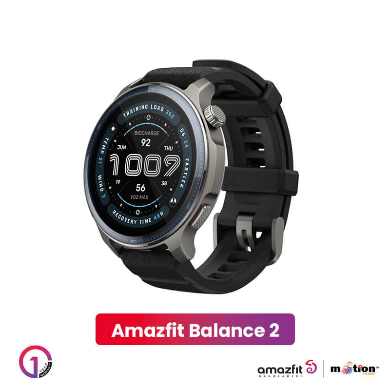 Picture of Amazfit Balance 2 AMOlED 1 5" Smart Watch with 10 ATM & Ges l6 Satelite)- Black