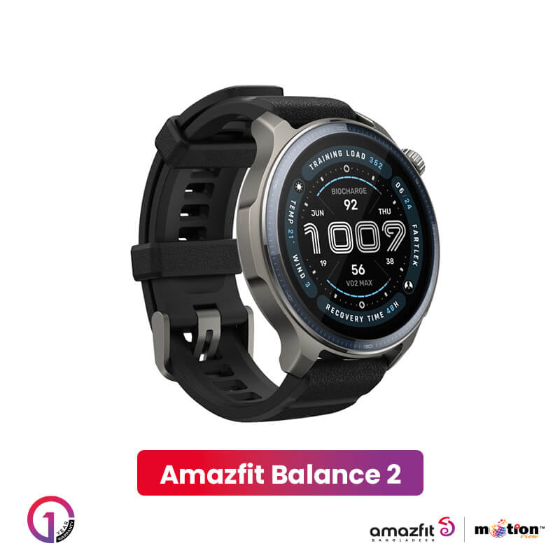 Picture of Amazfit Balance 2 AMOlED 1 5" Smart Watch with 10 ATM & Ges l6 Satelite)- Black