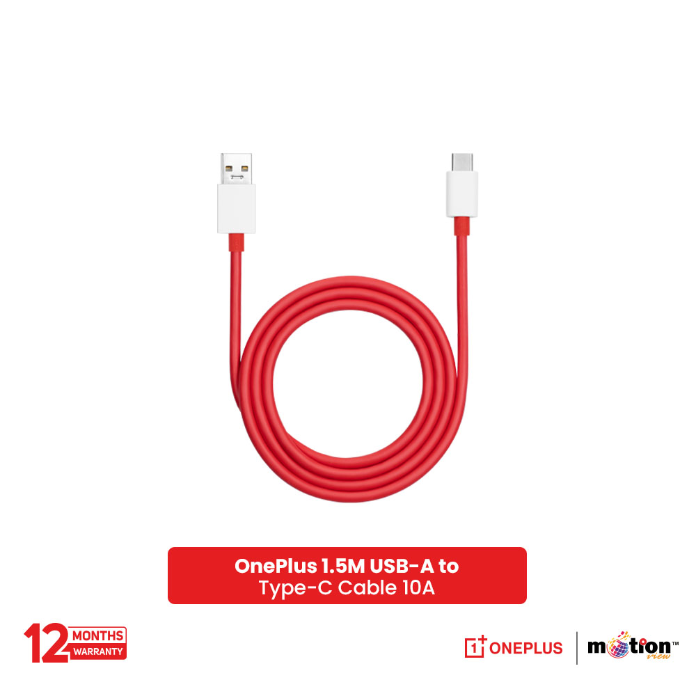 Picture of OnePlus 1.5M USB-A to Type-C Cable 10A EU-UN Box- Red