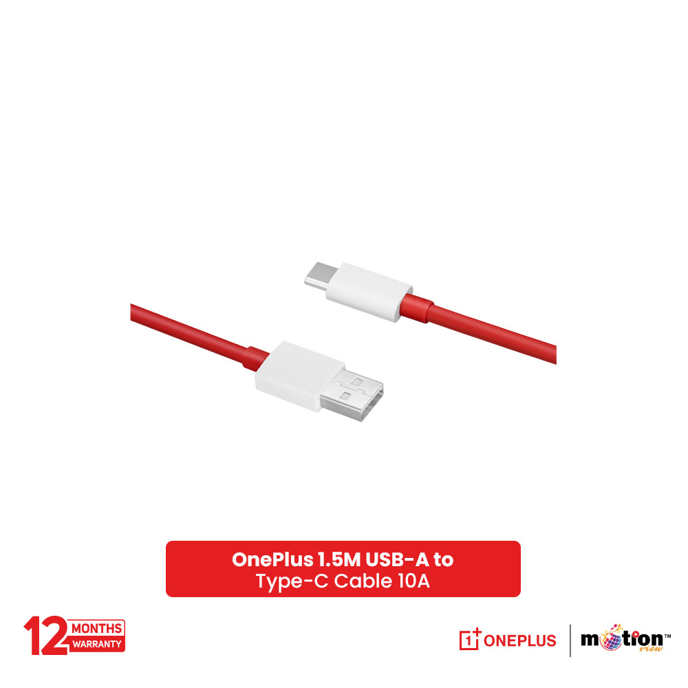 Picture of OnePlus 1.5M USB-A to Type-C Cable 10A EU-UN Box- Red
