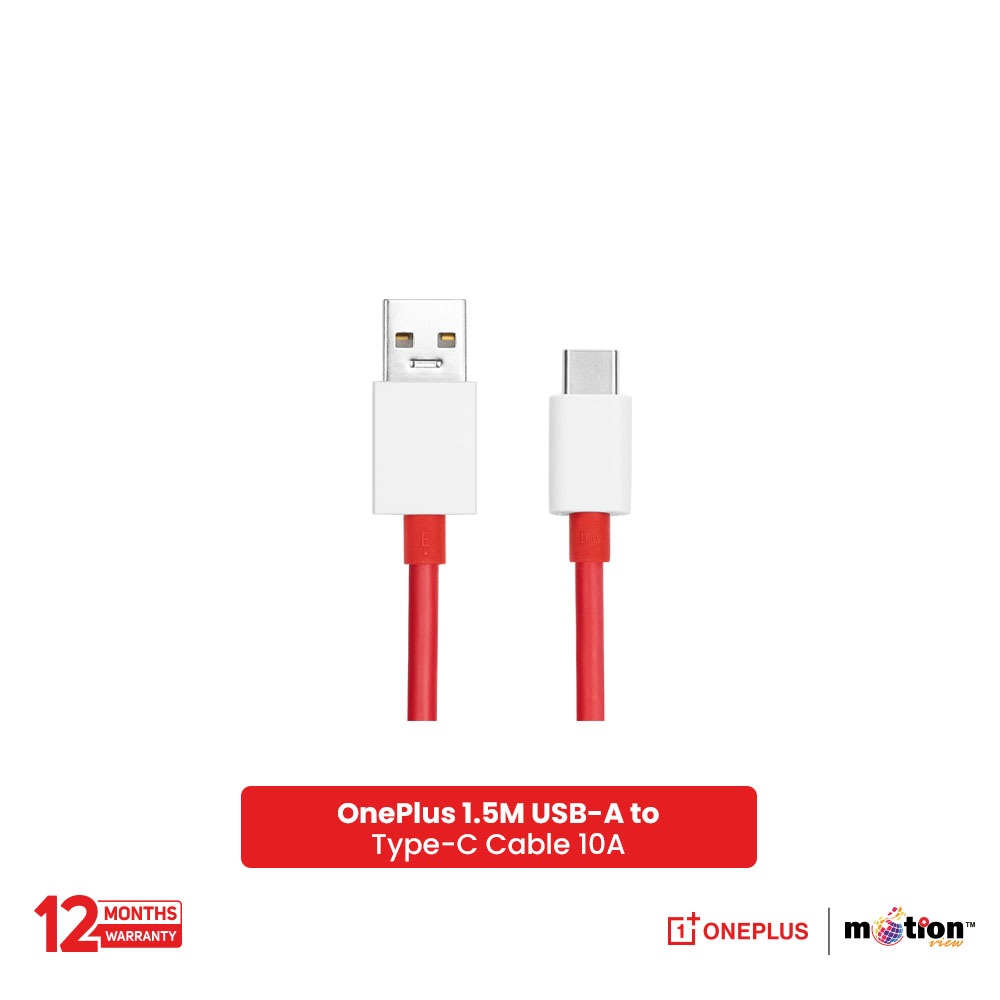 Picture of OnePlus 1.5M USB-A to Type-C Cable 10A EU-UN Box- Red