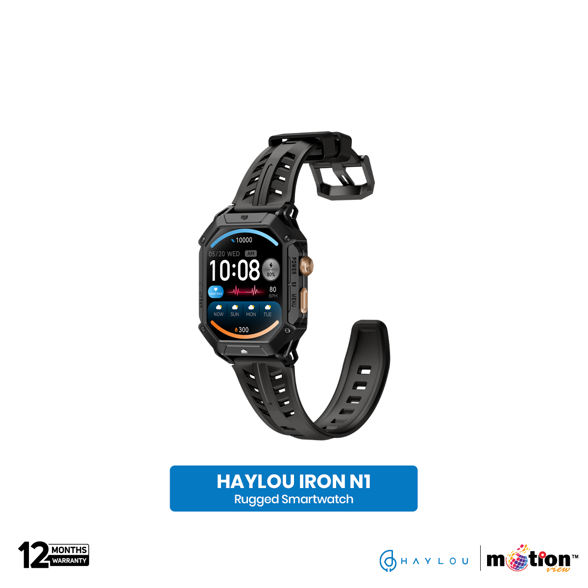 Picture of Haylou IRON N1 2.13" AMOLED DisplayWith 5ATM Waterproofrugged Smart Watch