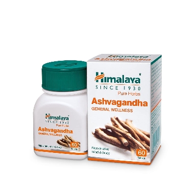 Picture of Ashvagandha General Wellness Tablets | Stress Relief | Rejuvenates Mind & Body - 60 Tablets