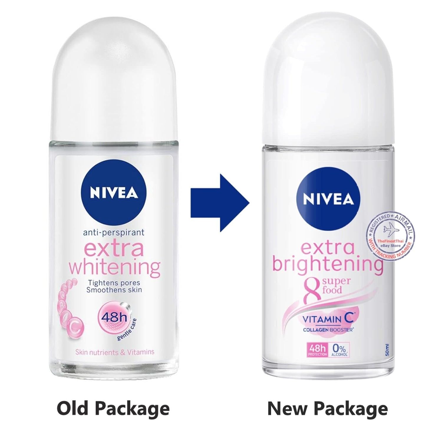 Picture of International Germany product Deodorant Roll on NIVEA extra brightening used for male/female - 50 ml
