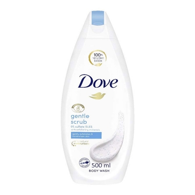 Picture of International NETHERLANDS product Dove Gentle Scrub shower gel body wash used for male/ female - 500 ml