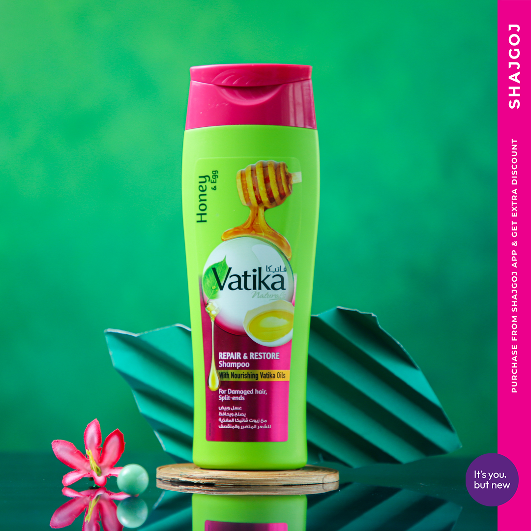 Picture of International UAE product Hair care Vatika Shampoo -Honey & Egg- used for male/ female - 400 ml