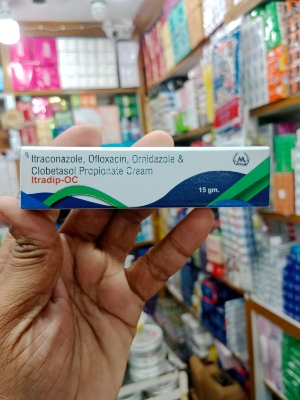 Picture of Itradip-OC 15g(1Pice)Itraconazole, Ofloxacin, Ornidazole & Clobetasol Propionate Cream