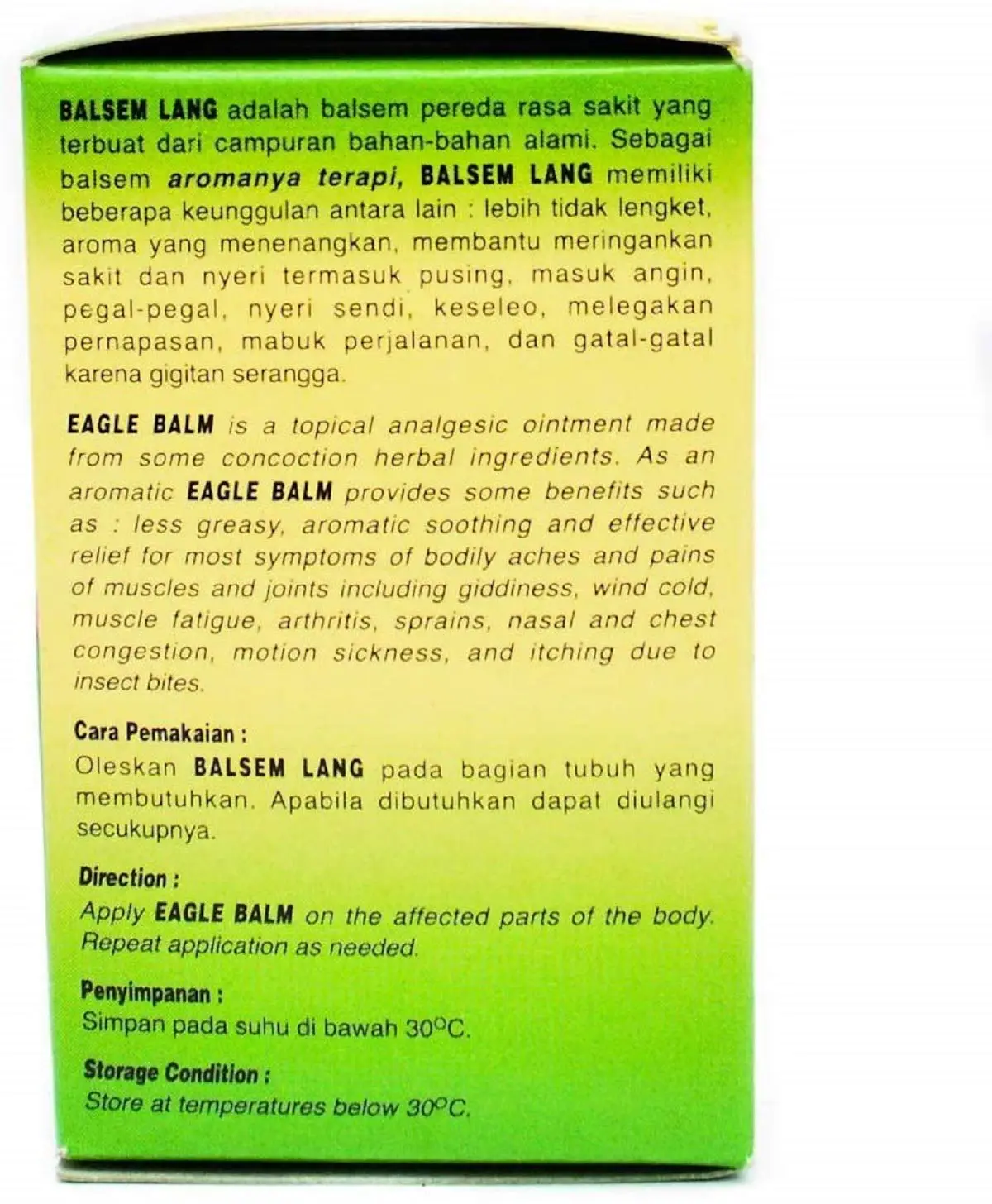 Picture of Eaglebrand Balsem Gosok Javi Green Balm (20 g)