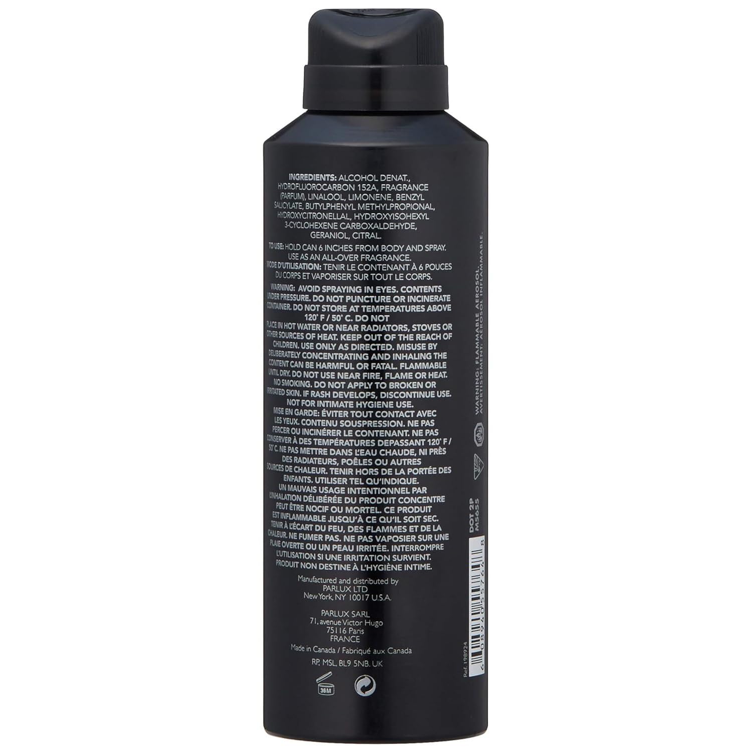 Picture of Kenneth Cole Black Body Spray For Men, 170g