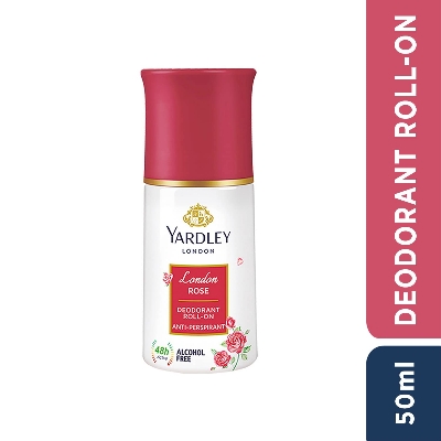 Picture of Yardley London London Rose Anti-Perspirant Deodorant Roll-On| Body Deodorant Roll-On For Women| 48-Hour Active Sweat Protection| Alcohol-Free | 50ml