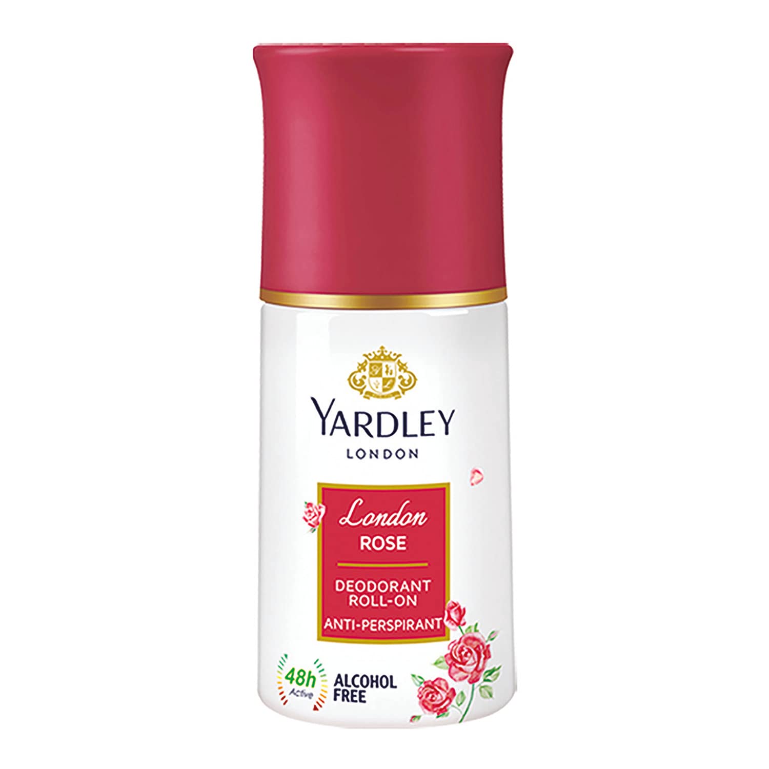 Picture of Yardley London London Rose Anti-Perspirant Deodorant Roll-On| Body Deodorant Roll-On For Women| 48-Hour Active Sweat Protection| Alcohol-Free | 50ml