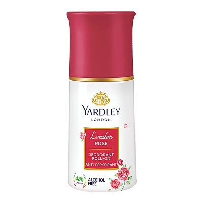 Picture of Yardley London London Rose Anti-Perspirant Deodorant Roll-On| Body Deodorant Roll-On For Women| 48-Hour Active Sweat Protection| Alcohol-Free | 50ml