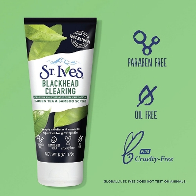 Picture of St. Ives Blackhead Clearing Face Scrub, Green Tea, 6 oz 170g