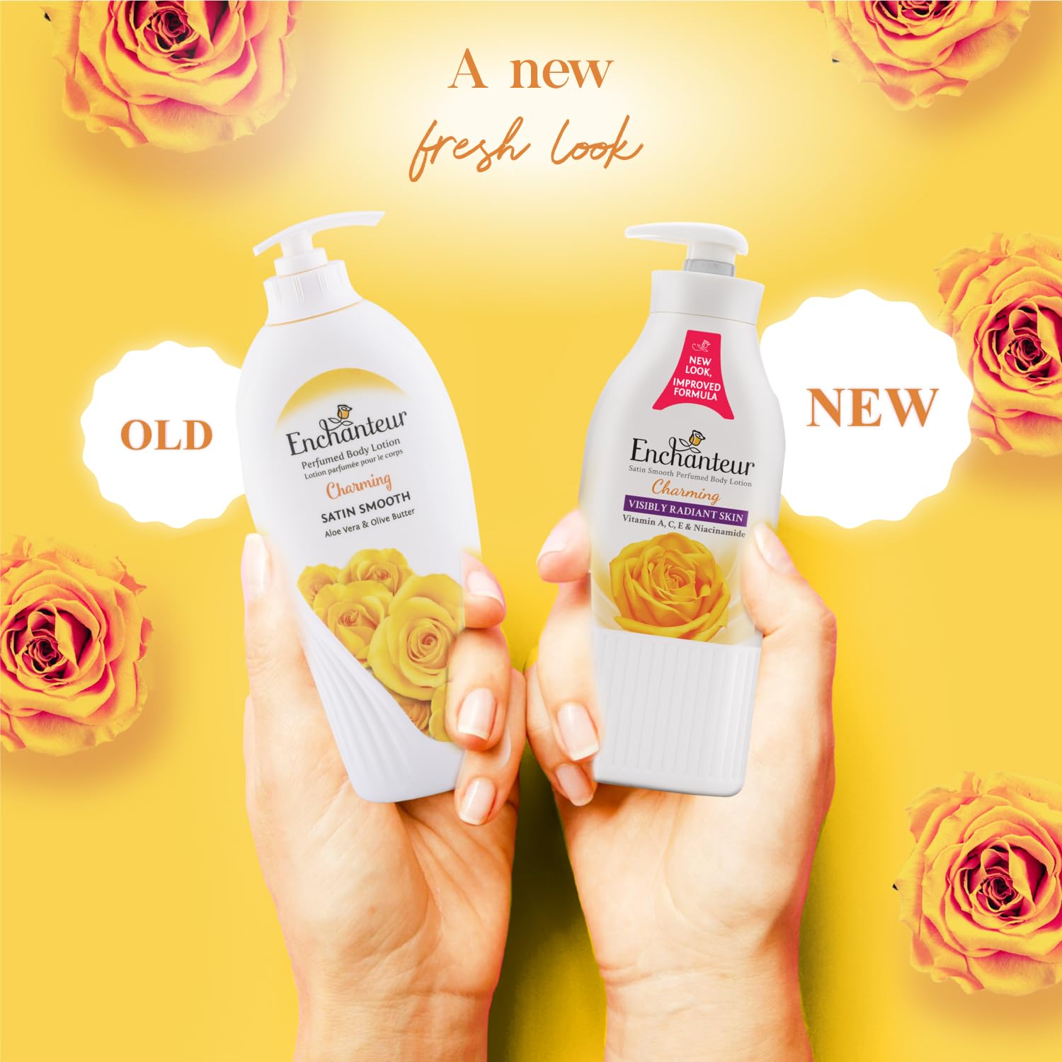 Picture of Enchanteur Charming Perfumed Body Lotion with Aloe Vera & Olive Butter for Satin Smooth Skin| Non-Greasy Formula| Water-Based Lotion| Floral French Fragrance| 500ml