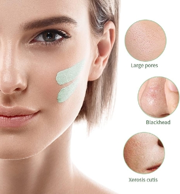 Picture of Melao Green Tea Mask for Facial Cleansing, Green Mask Stick, Oil Control  - 40g