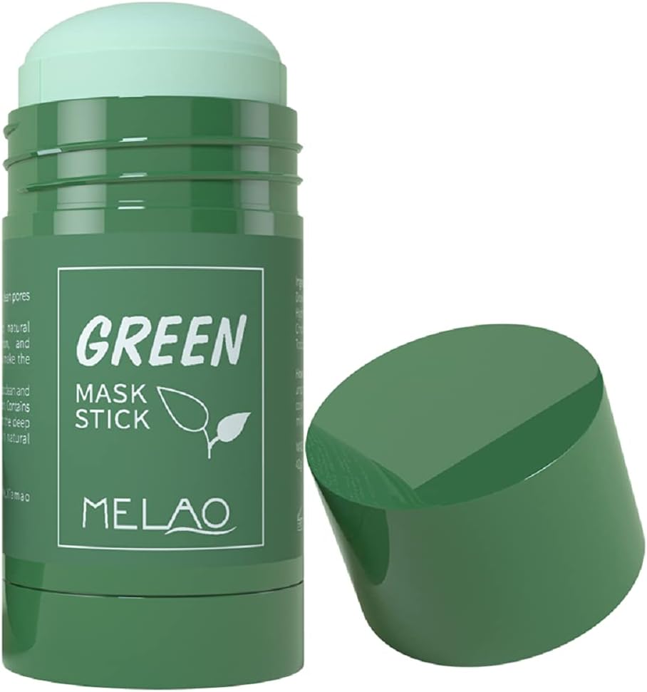 Picture of Melao Green Tea Mask for Facial Cleansing, Green Mask Stick, Oil Control  - 40g