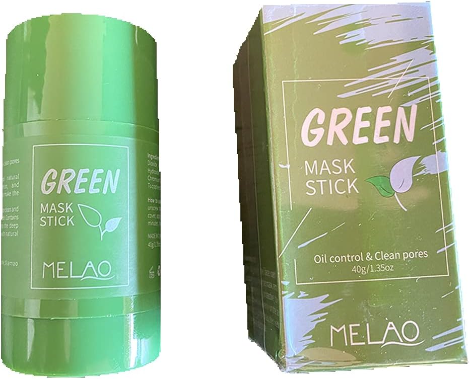 Picture of Melao Green Tea Mask for Facial Cleansing, Green Mask Stick, Oil Control  - 40g