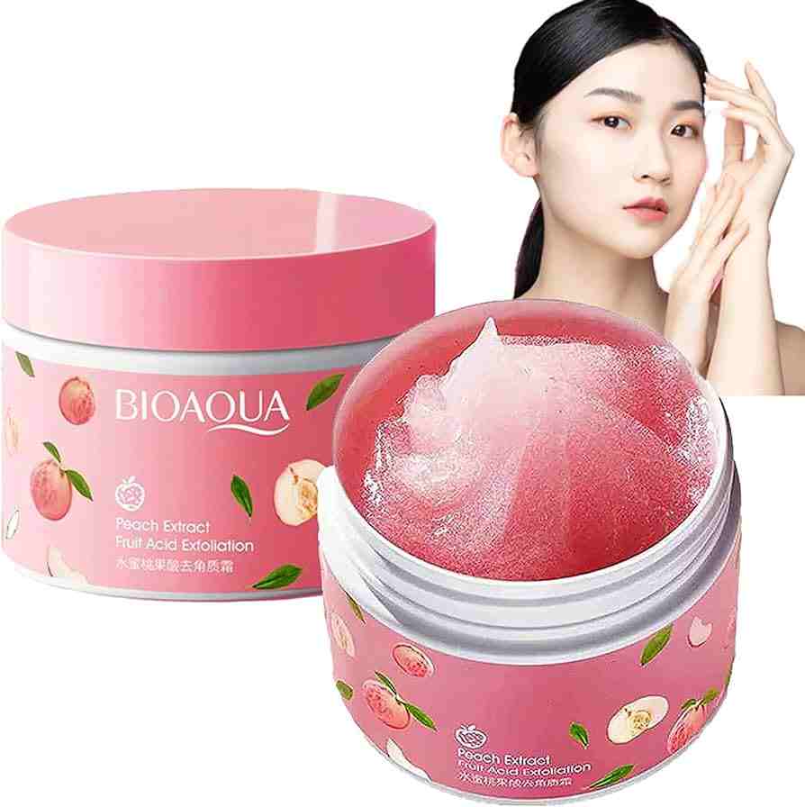 Picture of International BIOAQUA Peach Extract Fruit Acid Exfoliating Face Gel 140g