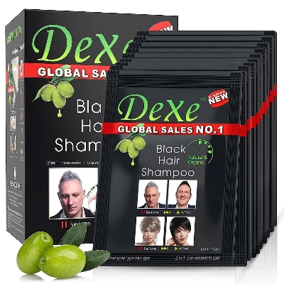 Picture of Natural Cream Dexe Black Hair Color Shampoo And Dye