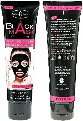 Picture of AICHUN BEAUTY Whitening Complex Black Mask Remove Blackhead Deep Cleansing Pilaten Blackhead Remover Purifying Peel Face Mask 120ml