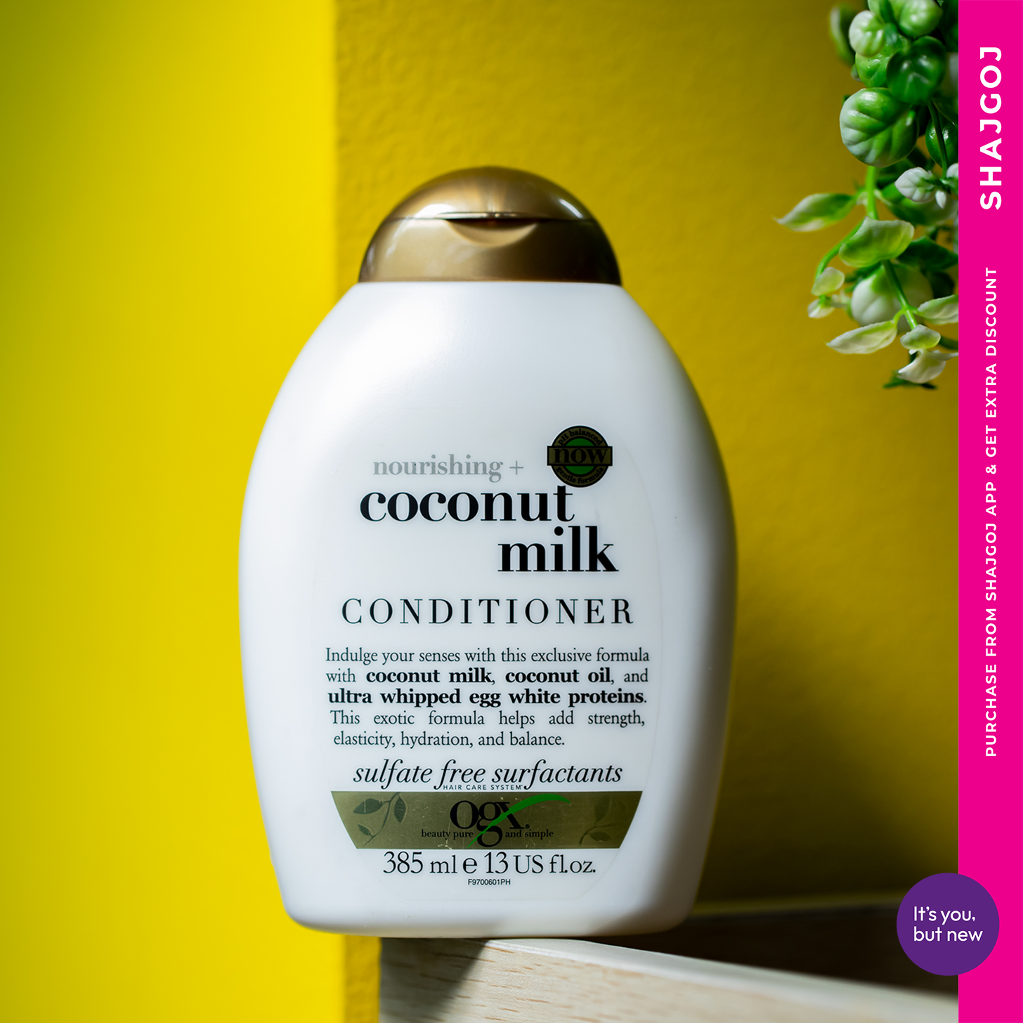 Picture of International European product Hair care Ogx nourishing + coconut milk conditioner used for male/ female - 385 ml