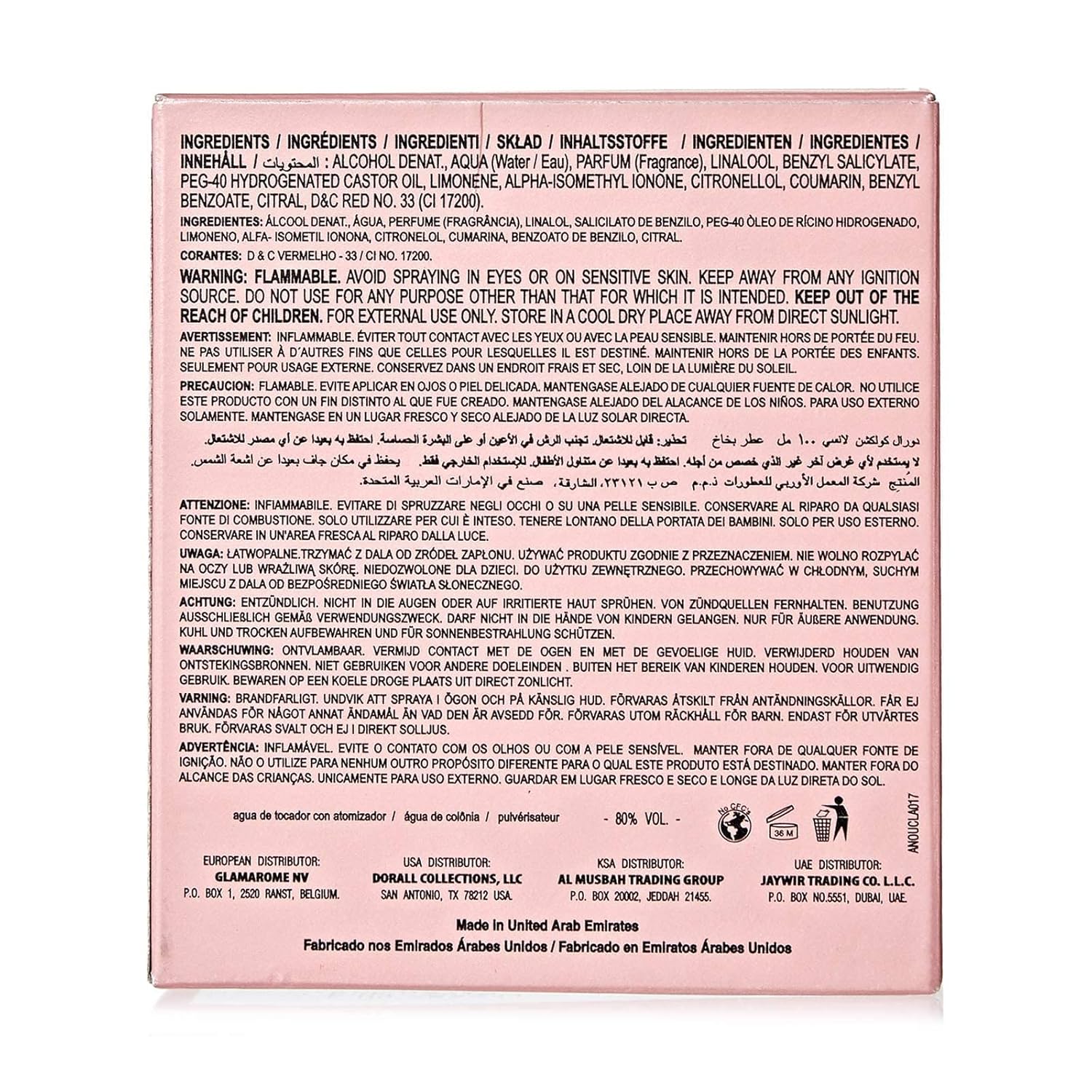 Picture of LANCY Doral Collection Perfume For Women 3.3oz /100 ml eau de parfum spray