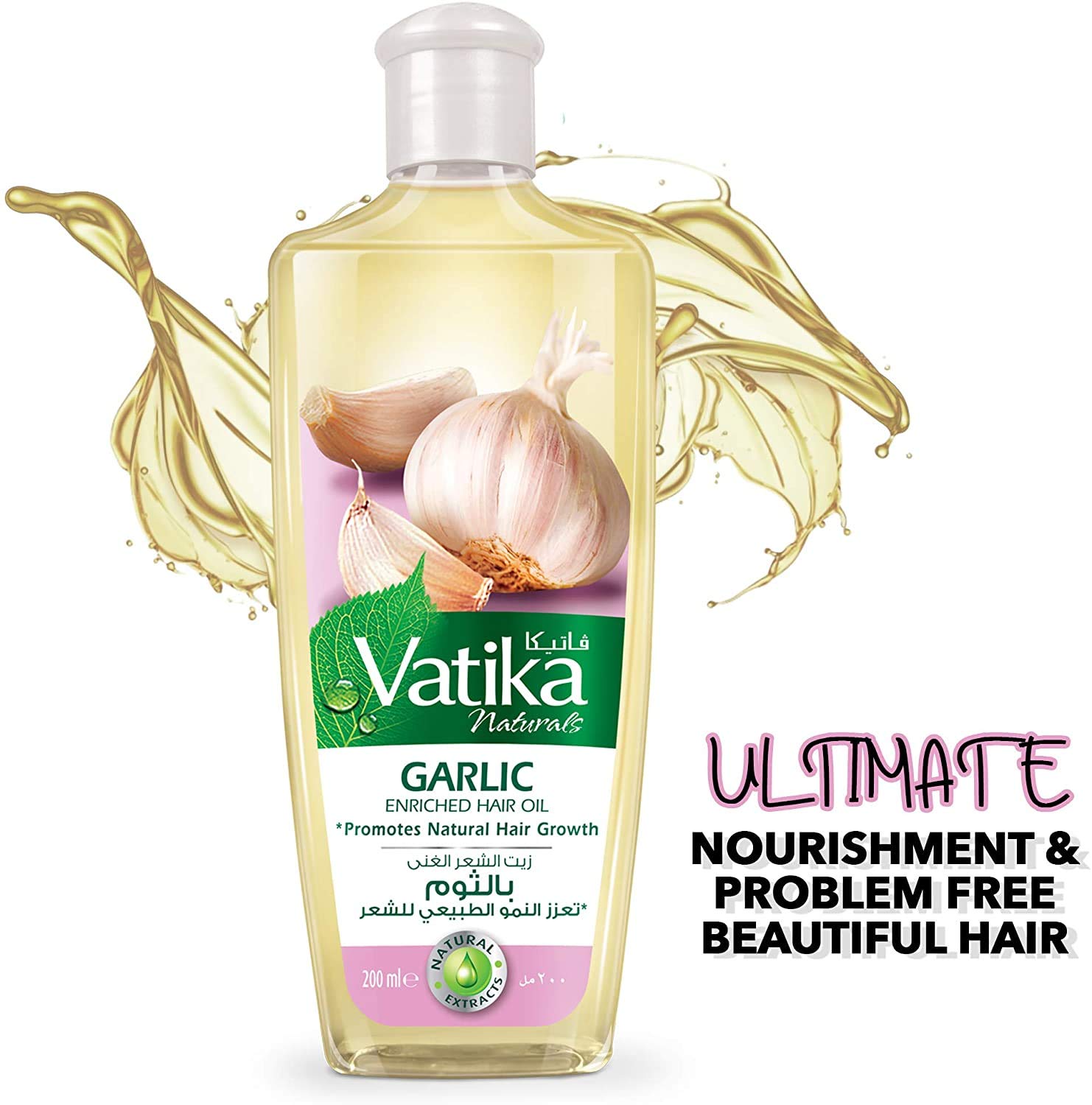 Picture of UAE product Hair care Vatika Dabur Garlic Enriched Hair Oil For Hair Growth (300 Ml)
