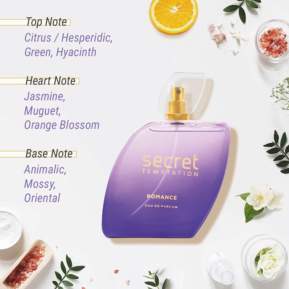 Picture of Secret Temptation Romance Eau De Parfum for Women, Long Lasting Chypre Green Everyday Wear Fragrance, 50ml