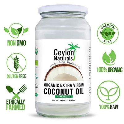 Picture of Ceylon Naturals Organic Extra Virgin Coconut Oil 1000 ml