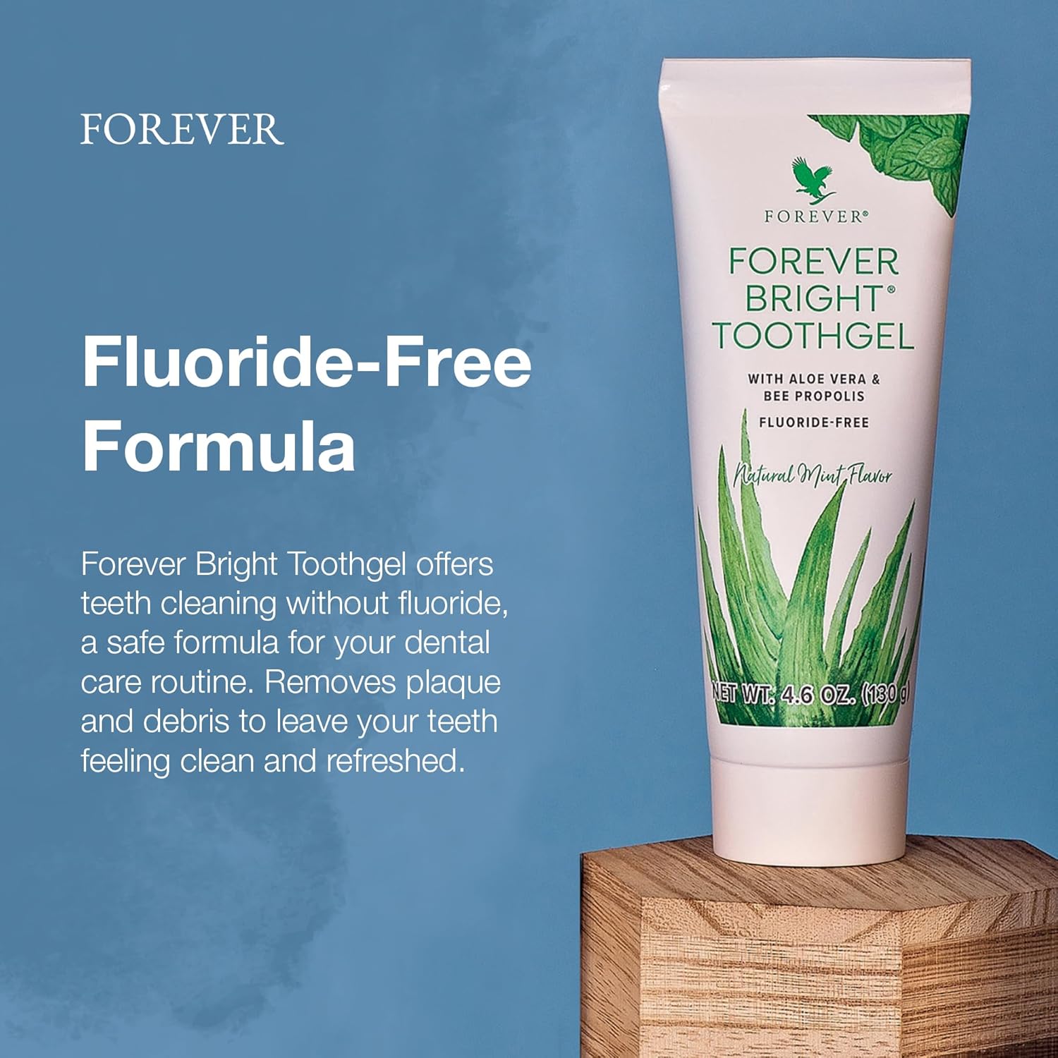 Picture of Forever Living - Forever Bright Toothgel - Fluoride-Free Aloe Vera Gel with Bee Propolis -Peppermint-Spearmint Flavor - Dental Care - 4.6oz (pack  Of 1)130 g