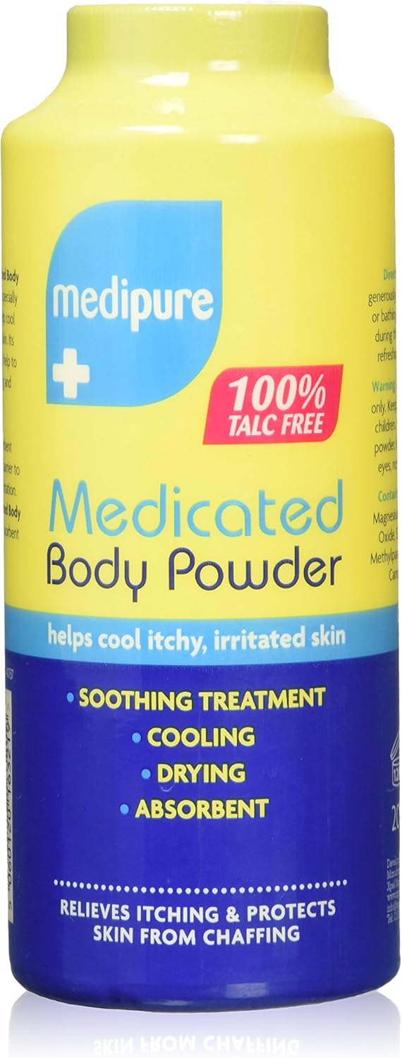 Picture of Medipure Unisex Medicated Soothing Body Powder for Itchy, Irritated Skin-200g New